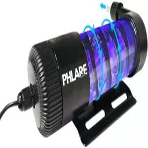 PHLARE 아쿠아틱스 UV 수족관 필터 - 담수 및 염수 탱크와 연못을 위한 외부 U-V 조명 9와트