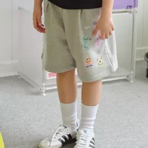 KIDS 와이드 해피 데이 스웨트쇼츠 그레이