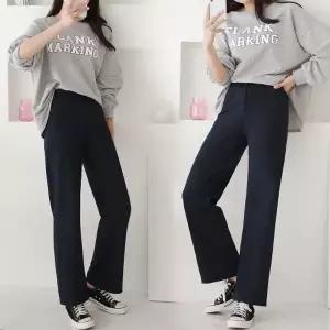 여자 데일리 베이직 무지 일자 트레이닝 바지_5