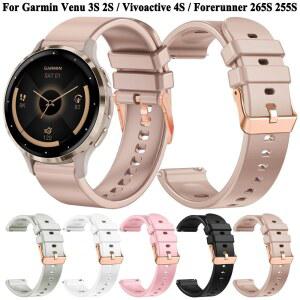 가민피닉스 GARMIN VENU 3S 밴드 FORERUNNER 2S 여성용 실리콘 265S 18MM 스트랩 4S 255S VIVOACTIVE 시계 팔찌 스마트