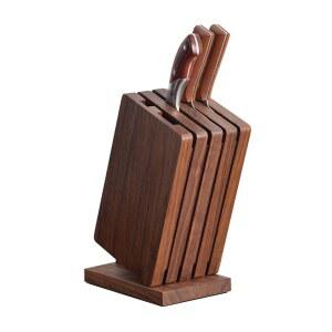 블랙 월넛 원목 칼블럭 홀더 칼집 주방용 식칼 보관 칼꽂이 거치 나이프