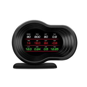헤드업디스플레이 HUD OBD2 차량용 OBD 엔진 게이지 디스플레이 알람 컴퓨터 F9 스마트카 자동 디지털 속도계 온도 헤드업