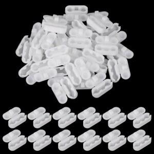 30Pcs 볼 체인 풀 커넥터 교체 수직 롤러 그늘 비즈 커넥터, 흰색 플라스틱 로만 블라인드 클립, 창문 가정용 부품용 클립
