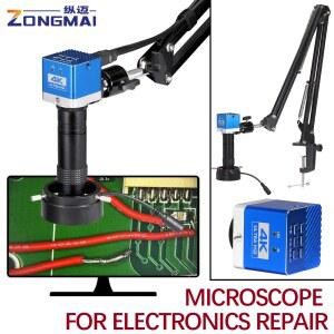 미니현미경 산업용 현미경 금속 HD 150X 스탠드 포트 PCB 브라켓 수리용 납땜 카메라 4KHDMI 전화
