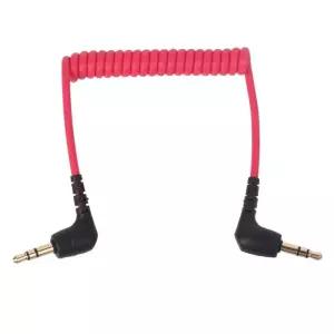Rode SC2 DropShipping용 남성-남성 3.5mm TRS 케이블 스프링 코일 직각 마이크 코드