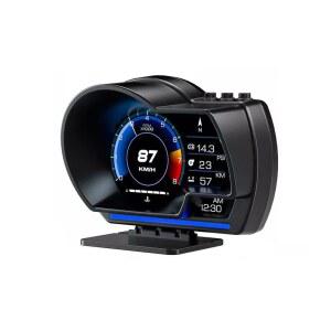 헤드업디스플레이 HUD OBD2 GPS 듀얼 수온 P6 게이지 헤드업 속도계 차량용 미터 디스플레이