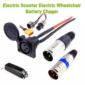예초기 배터리 충전기 포트 3Pin XLR 인라인 플매트 카펫 러그 어댑터 커넥터 전자 휠체어 전기 스쿠터 부
