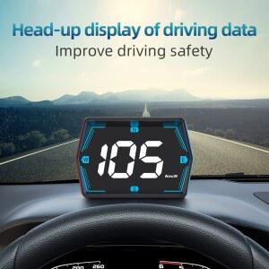 헤드업디스플레이 HUD ZMFJH G20 디지털 GPS 디스플레이 나침반 속도 차량용 헤드업 속도계 경고 전자