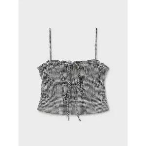 후아유 Dobby Check Blouse WHBLG2541F