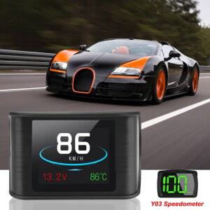 헤드업디스플레이 HUD P10 OBD2 온도 컴퓨터 Y03 측정기 USB 속도계 차량용 전압 디스플레이 디지털