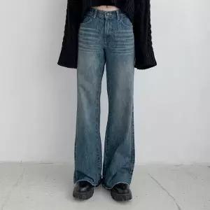 [클리어런스]밑단컷팅 FW 나팔 세미와이드 논스판 청바지_5