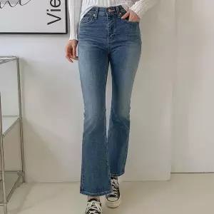 [클리어런스]가을 스판데님 부츠컷 워싱 슬림 속밴딩 청바지_5