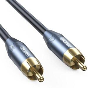 FEMORO 서브 우퍼 케이블 3M 10피트 베이스 도금 와이어 RCA SVS 교체용 KLIPSCH AV 듀얼 24K 리시버용 차폐 야마하 플러그 싱글