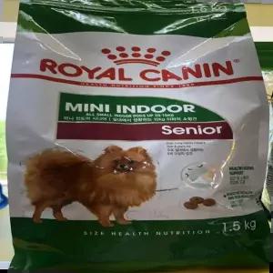반려견 로얄캐닌 미니인도어 시니어 강아지 반려견사료 1.5kg