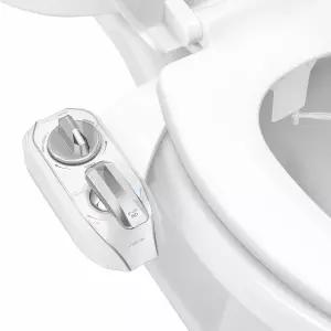 LUXE 비데 NEO 320 Plus - 온수 듀얼 노즐 변기용 비전기 부착 특허받은 슬라이드 인 설치 360 자가 청소