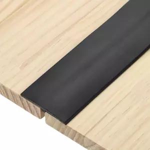 uxcell T-몰딩 트랜지션 스트립 3.28피트 x 1.97인치 L W PVC 바닥 플랫 디바이더 셀프 접착 비닐 바닥재