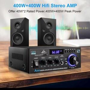 이동식앰프 스피커 AK45 HIFI 디지털 오디오 파워 블루투스 MP3 채널 사운드 350W 스테레오 차량용
