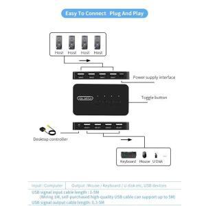 USB KVM 스위치 어댑터 2입력 4출력 스위처 프린터 공유기 컴퓨터 키보드 마우스 컨트롤러