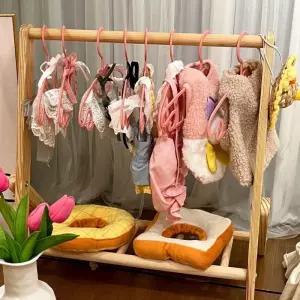 애완 동물 바닥 옷걸이 개 옷장 단단한 나무 강아지 고양이 코트 랙 작은 옷 보관함