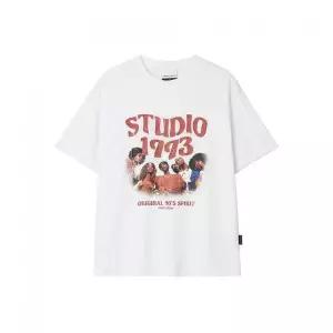 1993STUDIO 웨이브 스튜디오 그래픽 티셔츠_화이트
