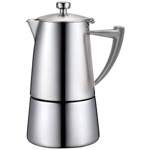 CUISINOX Roma 새틴 에스프레소 메이커 모카포트 스토브탑 스테인리스 스틸 10