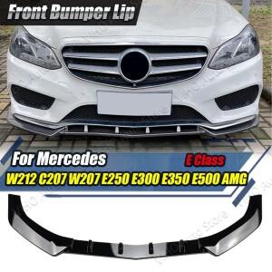 메르세데스 벤츠 W212 C207 W207 E250 E300 E350 E500 AMG 2013-2016 자동차 앞 범퍼 스플리터 립 스포일러