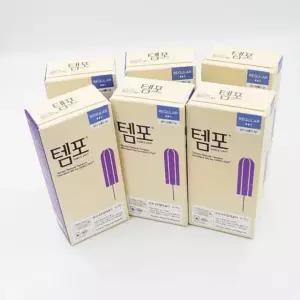 템포 내추럴 순면 탐폰 레귤러 8p X 6팩