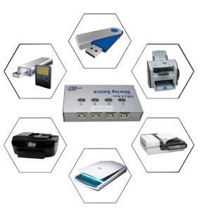 USB 2.0 자동 공유 선택기 스위치 PC 스캐너 프린터용 KVM 4포트 허브