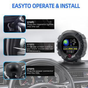 X95 GPS HUD 자동차 헤드 업 디스플레이 4x4 오프로드 경사계 각도 속도 위성 타이밍 액세서리  측정기