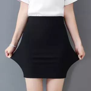 슬림핏 여성 코튼 미니스커트 에이치 라인 3부 베이직 정장 스커트 치마 오피스록 하객룩 면접룩