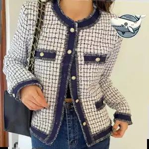 여름자켓 체크무늬 트위드 자켓 골드버튼 실용적인
