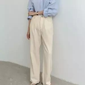 [옷자락][클리어런스]썸머팬츠 파스텔 면린넨 데일리 롱 와이드 바지_5