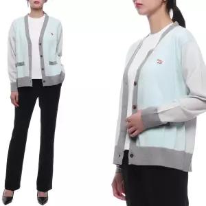 [롯데백화점]메종 키츠네 24FW 여성 베이비 폭스 패치 컬러 블록 가디건 MW00505KT1036 P305 24F