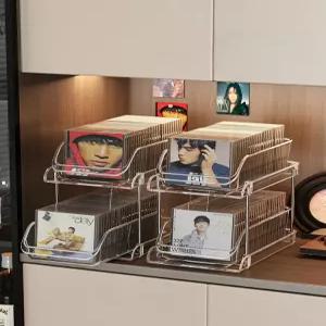 cd수납 시다장 아크릴 씨디 꽂이 진열 랙 보관함 선반