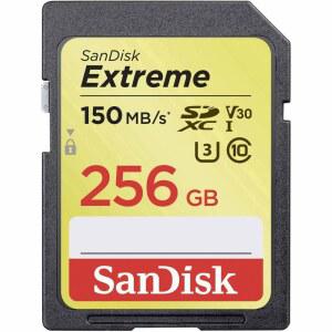 256GB 익스트림 SDXC UHS-I 메모리 카드 - 150MB/s C10 U3 V30 4K UHD SD SDSDXV5-256G-GNCIN