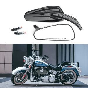 오토바이 핸들 바 미러 블랙 8mm 듀얼 스포츠 후면보기 Harley Davidson For Sportster Iron 883 Street Gl