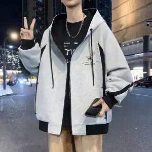 샤오원샵 남성 가을 캐주얼 키작남 집업 가디건 후드 카디건 꾹3