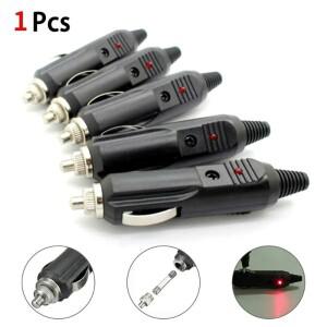1PC 12V 고출력 남성용 자동차 시가 라이터 소켓 플러그 커넥터 LED 내열성 고온 저항 소켓