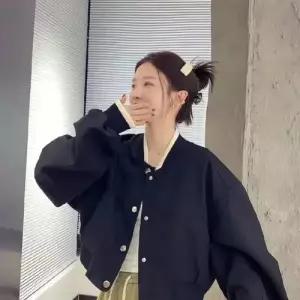 코트 점퍼 프린트 야구복 여자야구점퍼 멋스러운 ible1