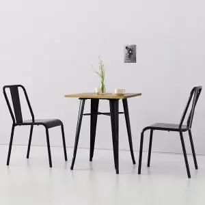 600 원목상판 빈티지테이블 T1101-60W + PASTEL 빈티지 의자 1070 2개 2인세트 당일발송