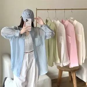 비욘드스타일 루즈핏 여름 아우터 썸머 캐주얼 롱 셔츠 1008493
