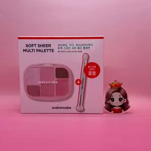 웨이크메이크 파우더밤 기획 소프트 쉬어 멀티 팔레트 11COLOR &&& 브러시 05 핑크 플레어 도매수출가능