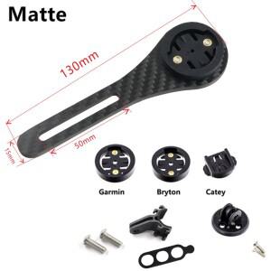 숏 버전 자전거 컴퓨터 마운트 전체 탄소 3K 도로 MTB 핸들 바 마운트 홀더 Cateye Bryton iGpsport Blackb