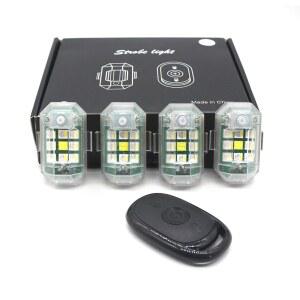 4PC 원격 오토바이 조명 무선 드론 RC 플래시 헬리콥 수정 LED 항공기 날개 비행기