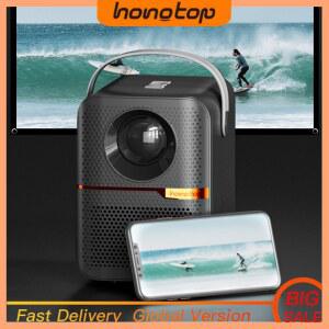 빔프로젝터 HONGTOP P10 글로벌 휴대용 버전 64GB 전기 스마트 4GB 와이파이 1080P 안드로이드 초점 TV
