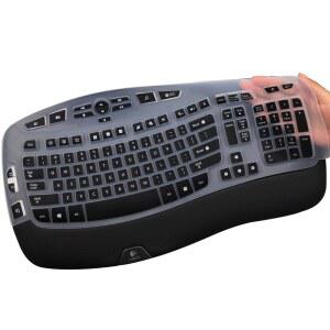 K350 MK570 MK550 무선 웨이브 키보드용 키보드 키보드 인체 실리콘 커버 K570 보호 K550 블랙 스킨 액세서리 초박형 공학적