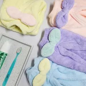 머리 말리기 타올 수건 리본 드라이 헤어