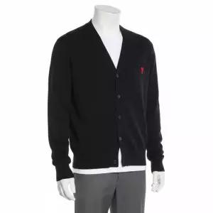 아미 25SS 하트 로고 울 가디건 BFHKC111 KN0025 001