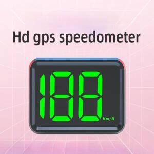 차량용 X1 GPS HUD 속도계 KMH MPH 대형 글꼴 OBD 플러그앤플레이 헤드업 화이트 그린 라이트 경고
