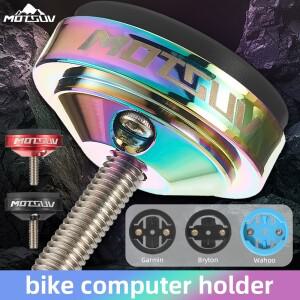MOTSUV 자전거 컴퓨터 마운트 스템 Garmin Bryton Wahoo 홀더 사이클링 스톱워치 GPS 속도계 브래킷 MTB 자